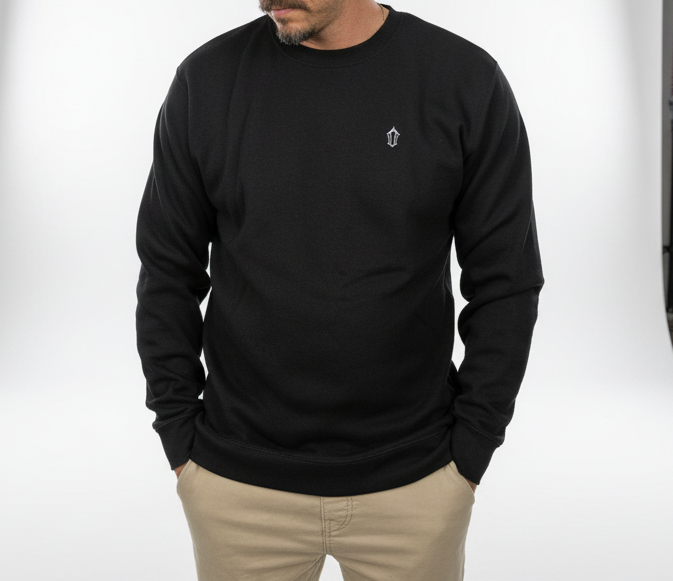 Long sleeve Embroidered Crew