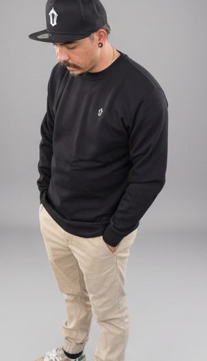 Long sleeve Embroidered Crew