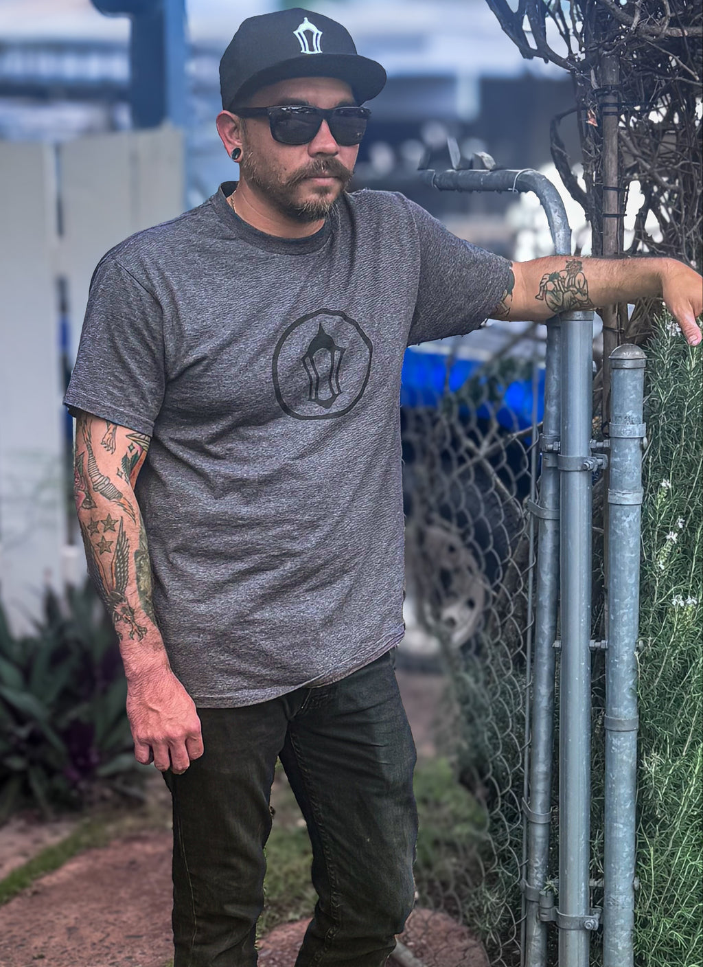 CV2 Heather Charcoal Tee