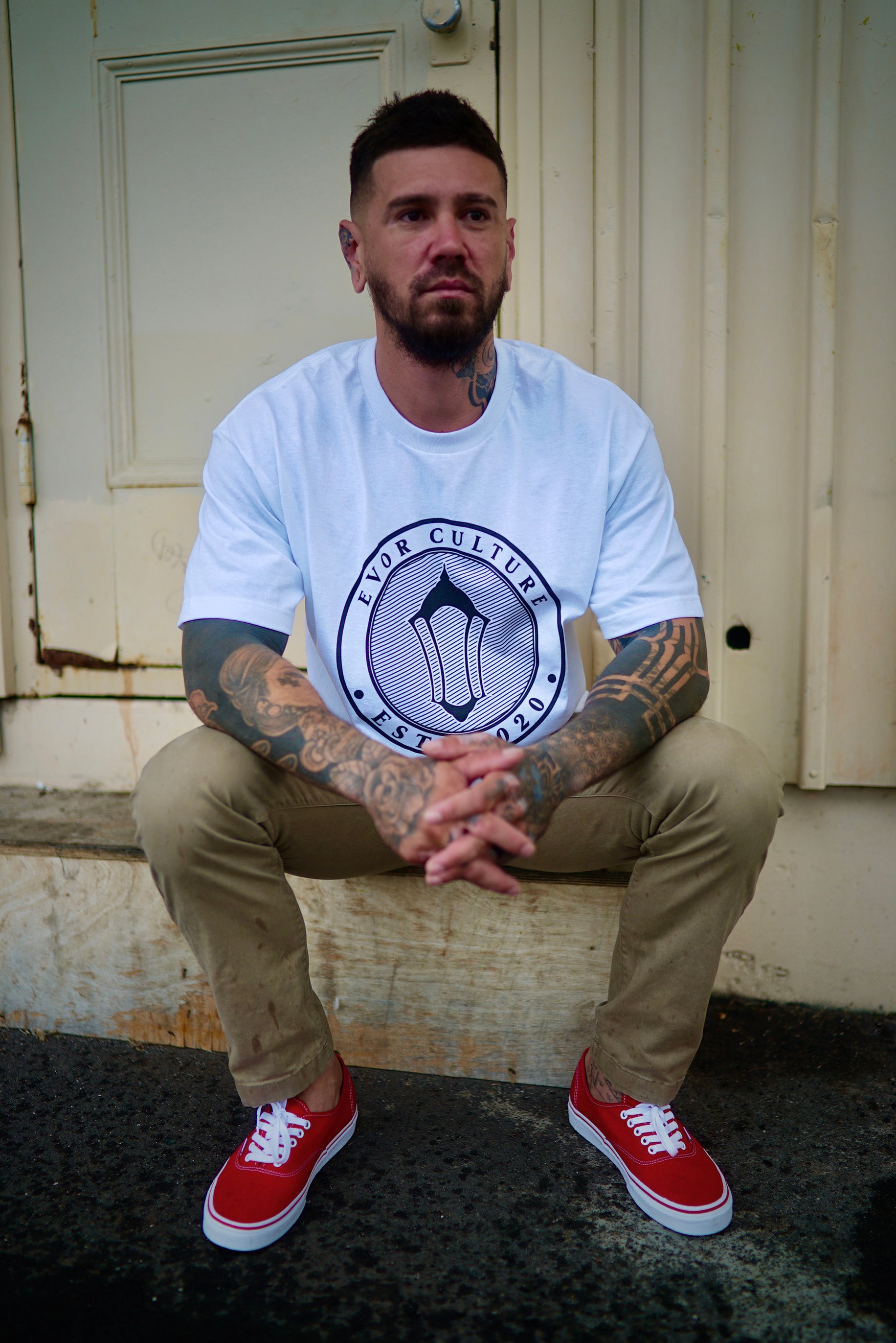 Evor Culture Badge WHITE Tee