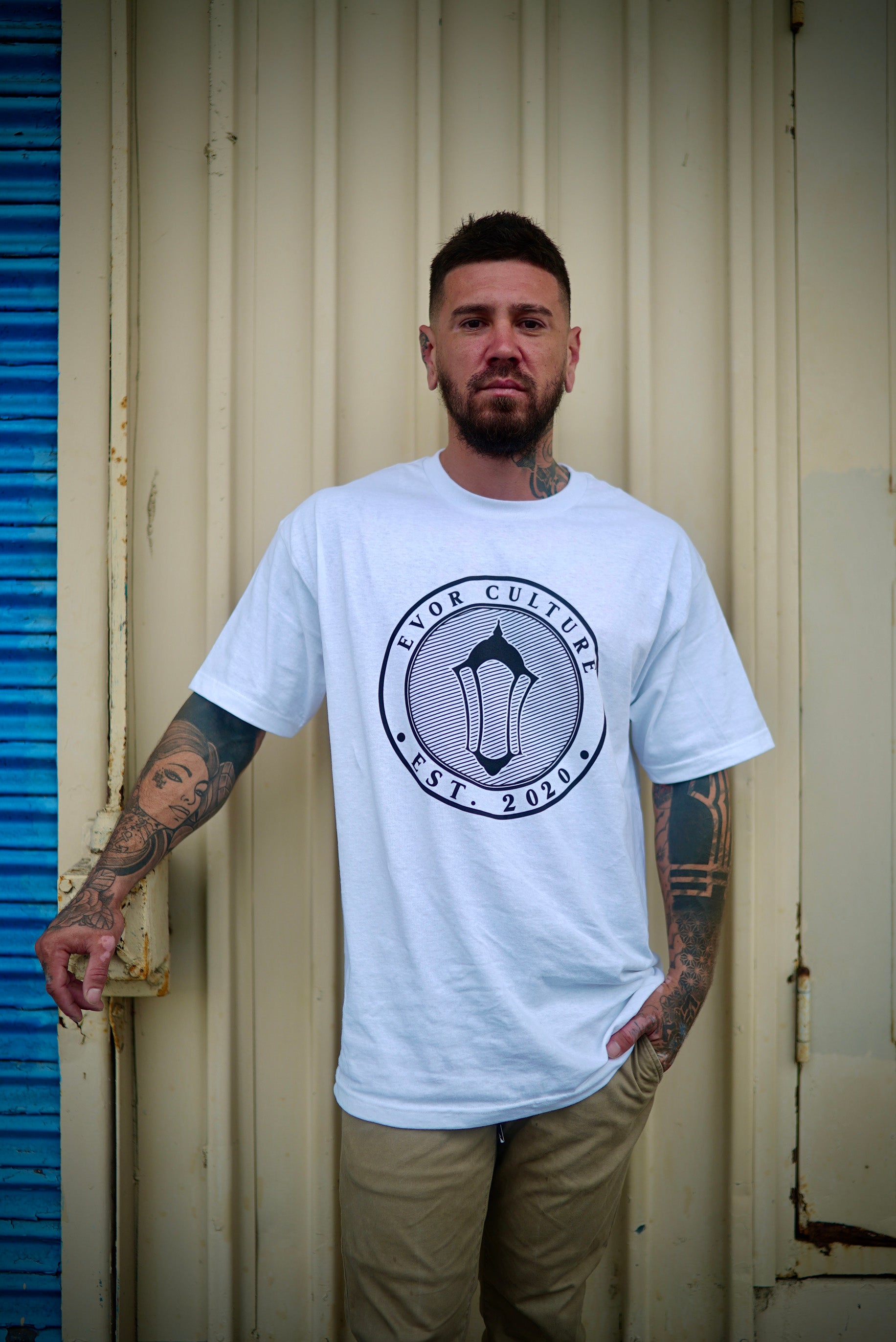 Evor Culture Badge WHITE Tee